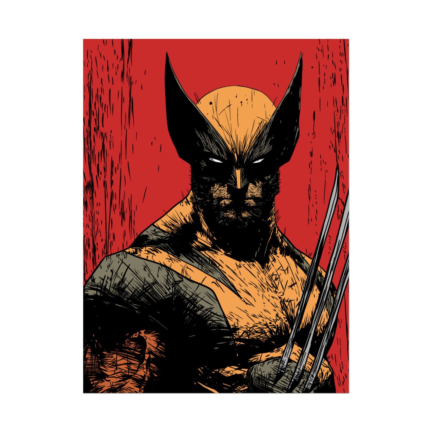 Wolverine Comic Art Poster