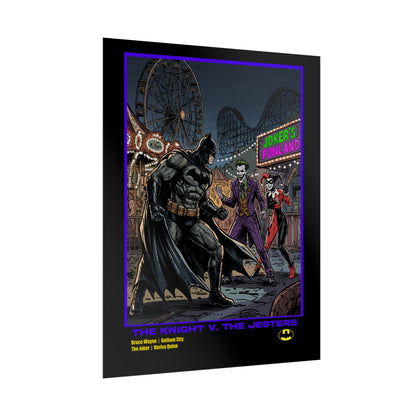 Batman vs Joker Rolled Poster — 'The Knight v. The Jesters' Comic Art Print