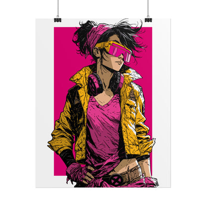 Jubilee Cyber Punk / Retro X-Men Poster