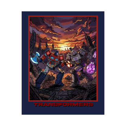 Transformers Optimus vs Megatron Cinematic Poster