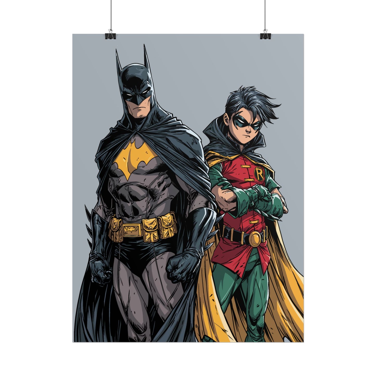Batman & Robin Rolled Poster — Comic Book Hero Art Print
