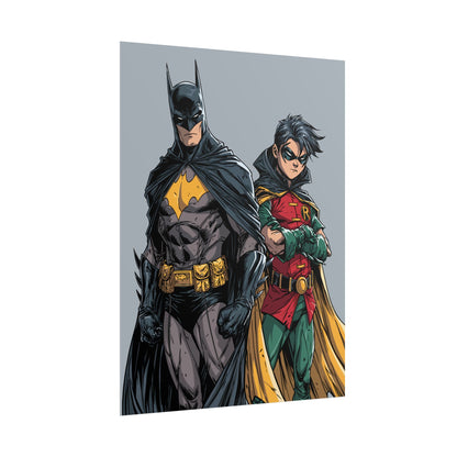 Batman & Robin Rolled Poster — Comic Book Hero Art Print
