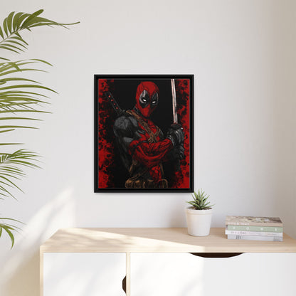 The Merc #2 - Framed Canvas Wall Art — Comic Antihero Sword Portrait