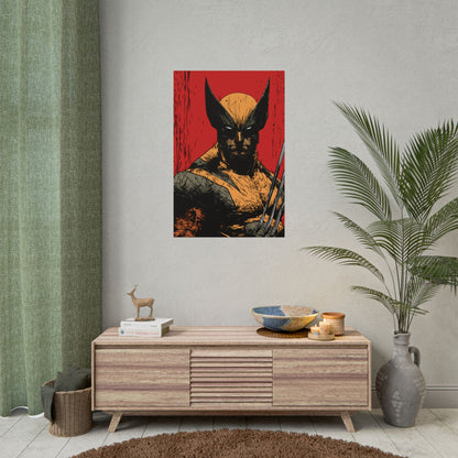 Wolverine Comic Art Poster