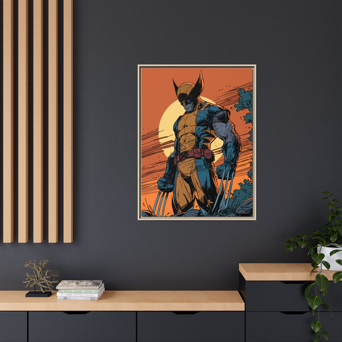 Wolverine Matte Framed Canvas Print