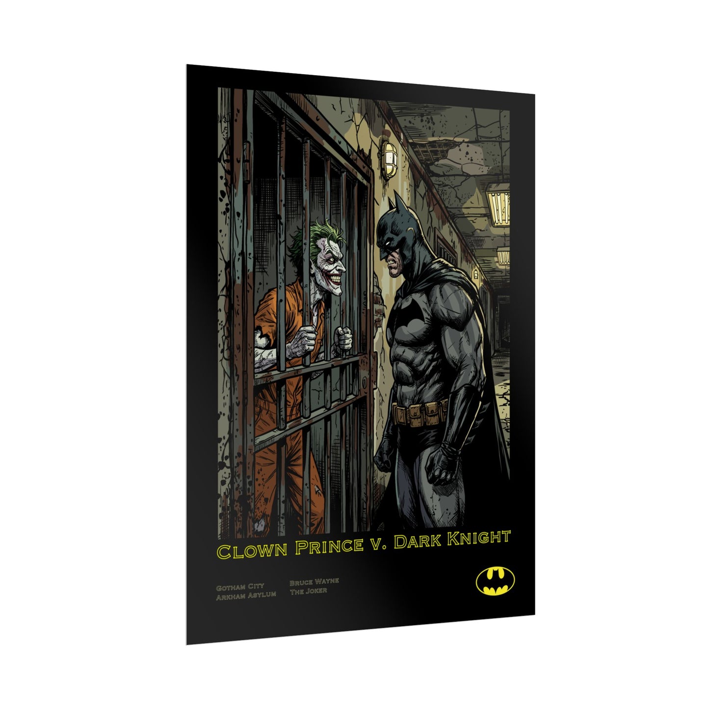Batman vs Joker Poster – Clown Prince v. Dark Knight Rolled Art Print