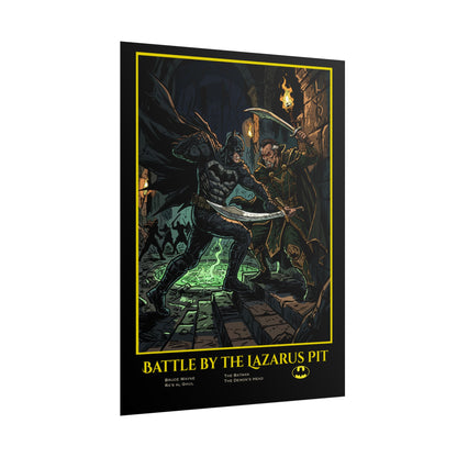 Batman "Battle by the Lazarus Pit" Poster — Rolled Collectible Art Print