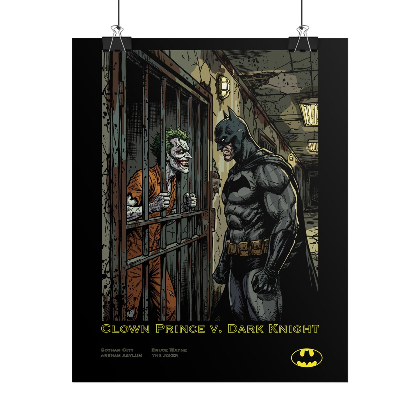 Batman vs Joker Poster – Clown Prince v. Dark Knight Rolled Art Print