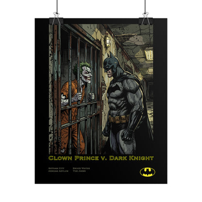 Batman vs Joker Poster – Clown Prince v. Dark Knight Rolled Art Print