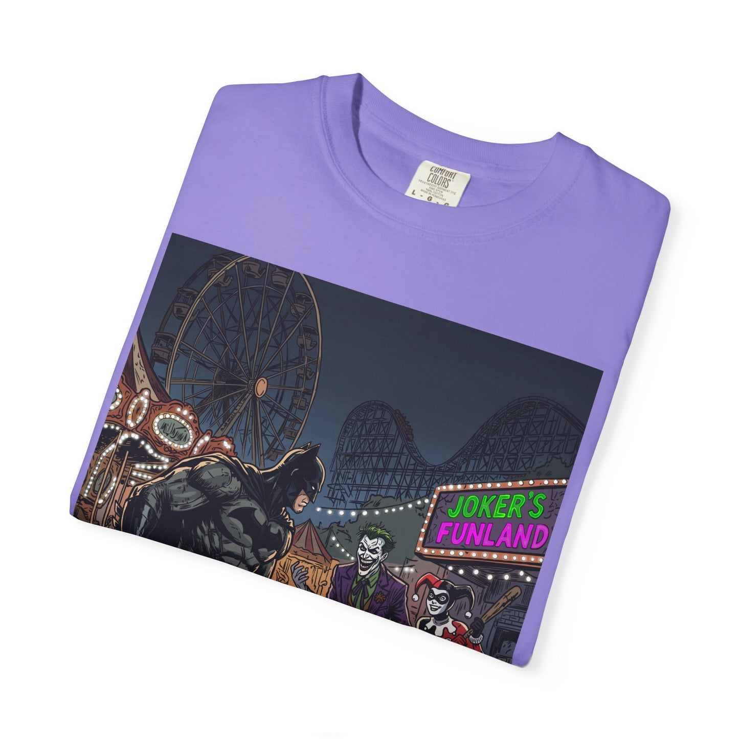 Batman vs Joker Graphic T-Shirt — Gotham Carnival Night Tee