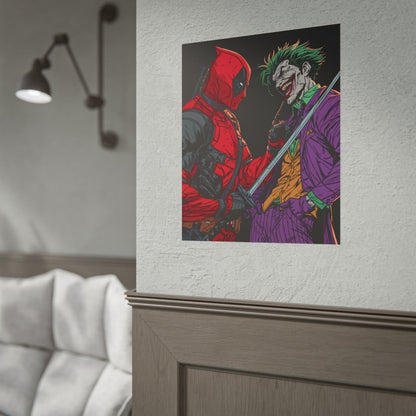 Deadpool vs Joker Comic Art Print