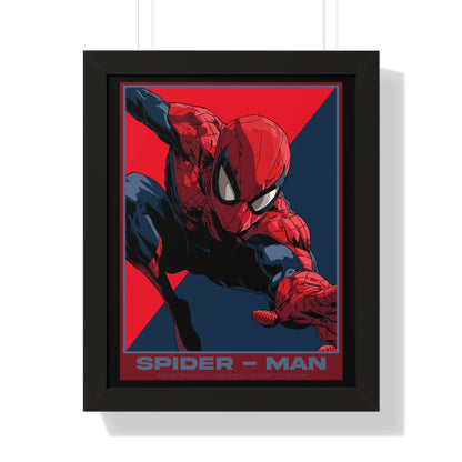 Spider-Man Framed Poster — Vertical Comic Art Print