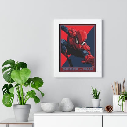 Spider-Man Framed Poster — Vertical Comic Art Print