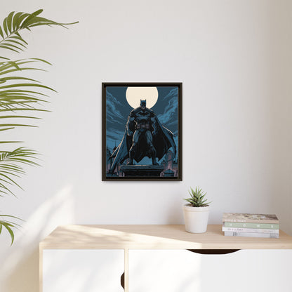 Batman Moonlit Matte Canvas Framed Print