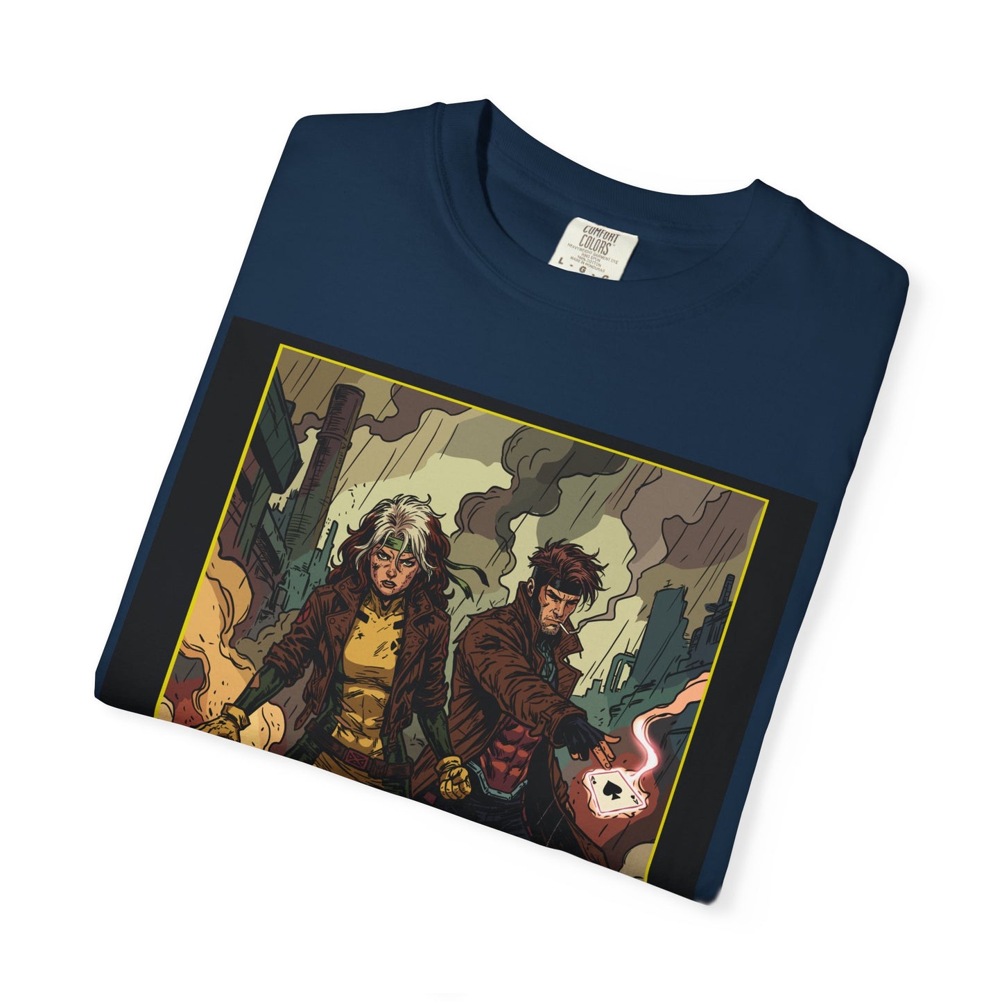 Rogue & Gambit Graphic T-Shirt — Comic Art Mutant Duo Tee