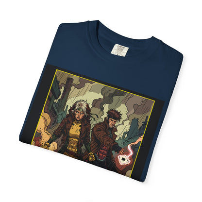Rogue & Gambit Graphic T-Shirt — Comic Art Mutant Duo Tee
