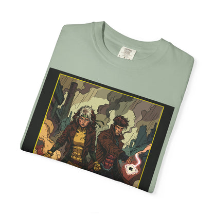 Rogue & Gambit Graphic T-Shirt — Comic Art Mutant Duo Tee