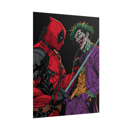 Deadpool vs Joker Comic Art Print