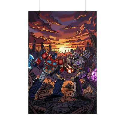 Optimus vs. Megatron - Poster