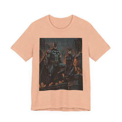 Batman & Catwoman Rain Night T‑Shirt