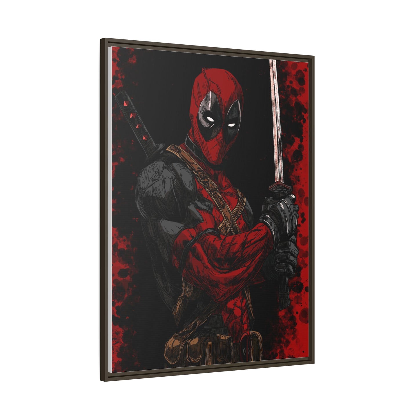 The Merc #2 - Framed Canvas Wall Art — Comic Antihero Sword Portrait