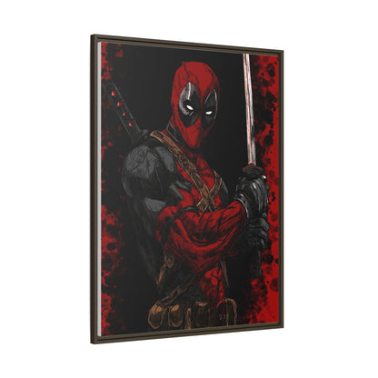 The Merc #2 - Framed Canvas Wall Art — Comic Antihero Sword Portrait