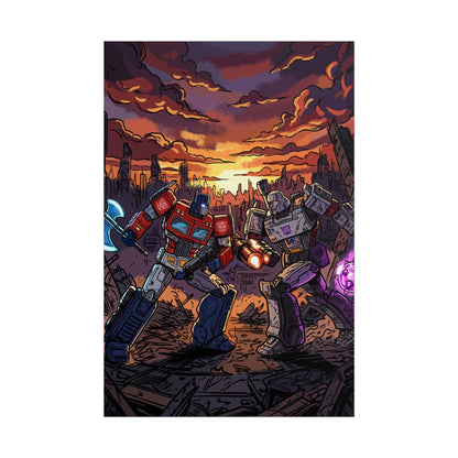 Optimus vs. Megatron - Poster