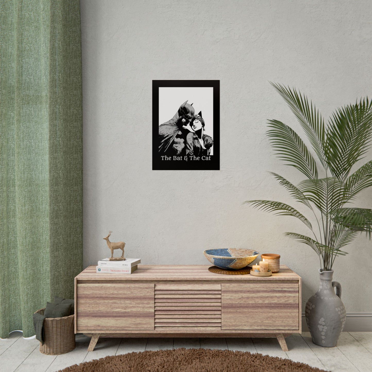 The Bat & The Cat Cinematic Comic Art Print