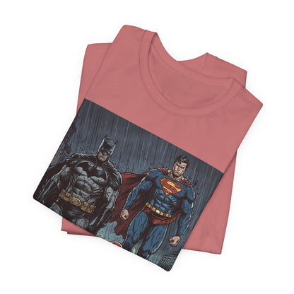 Superhero Team Graphic Tee — Batman, Superman & The Flash