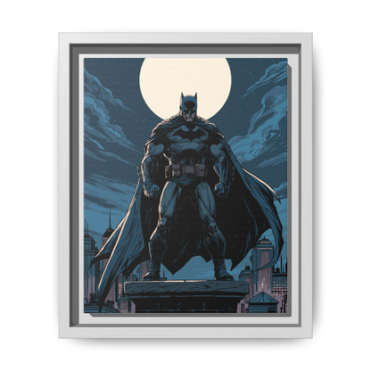 Batman Moonlit Matte Canvas Framed Print