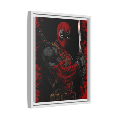 The Merc #2 - Framed Canvas Wall Art — Comic Antihero Sword Portrait