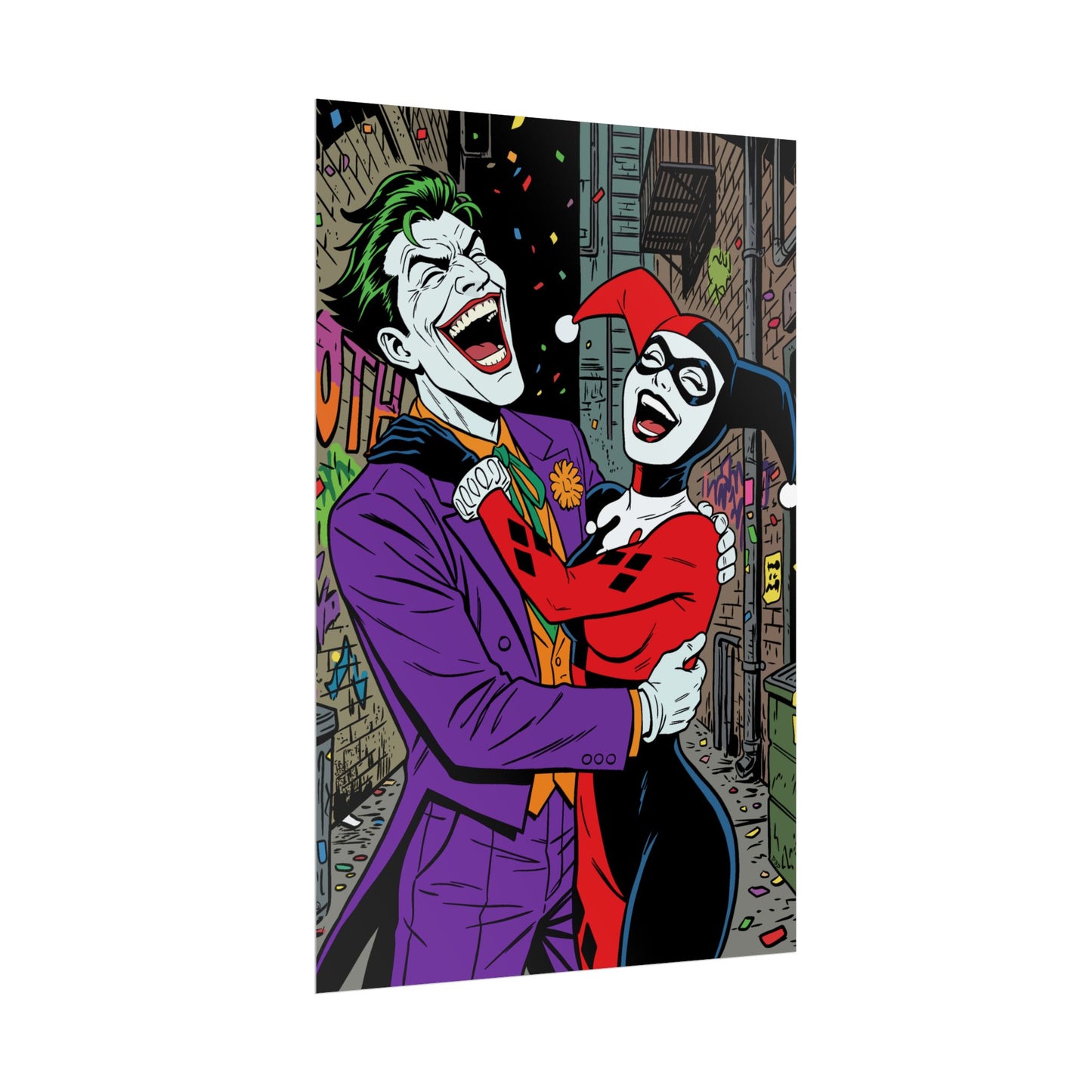 Joker & Harley Quinn Art Print
