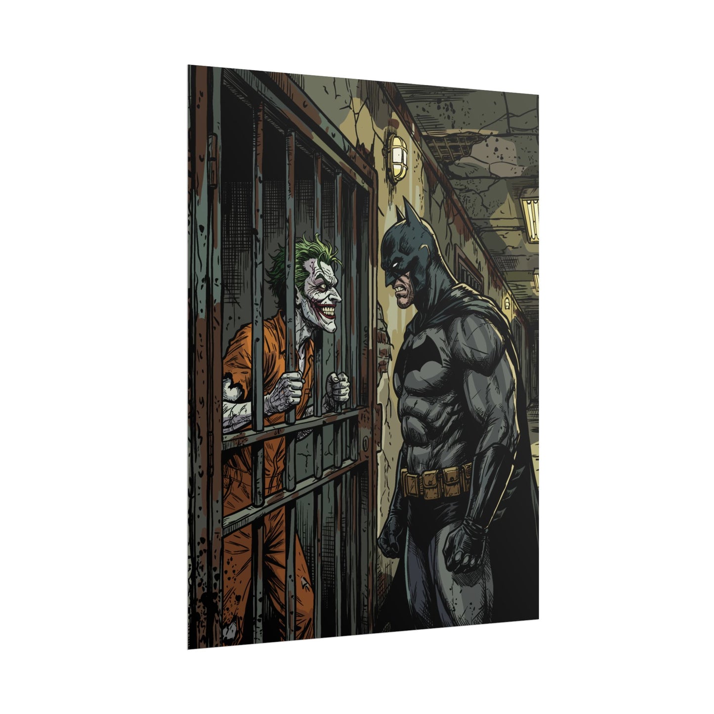Batman vs Joker Comic Poster — Rolled Graphic Art Print