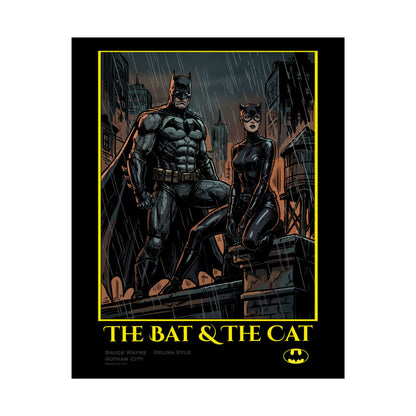 Batman & Catwoman Poster – "The Bat & The Cat" Rolled Art Print