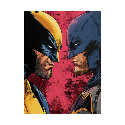 Batman vs Wolverine Rolled Poster