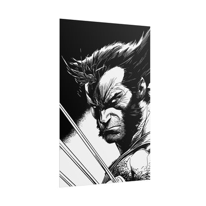 Wolverine Black & White Comic Art Poster