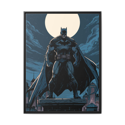 Batman Moonlit Matte Canvas Framed Print