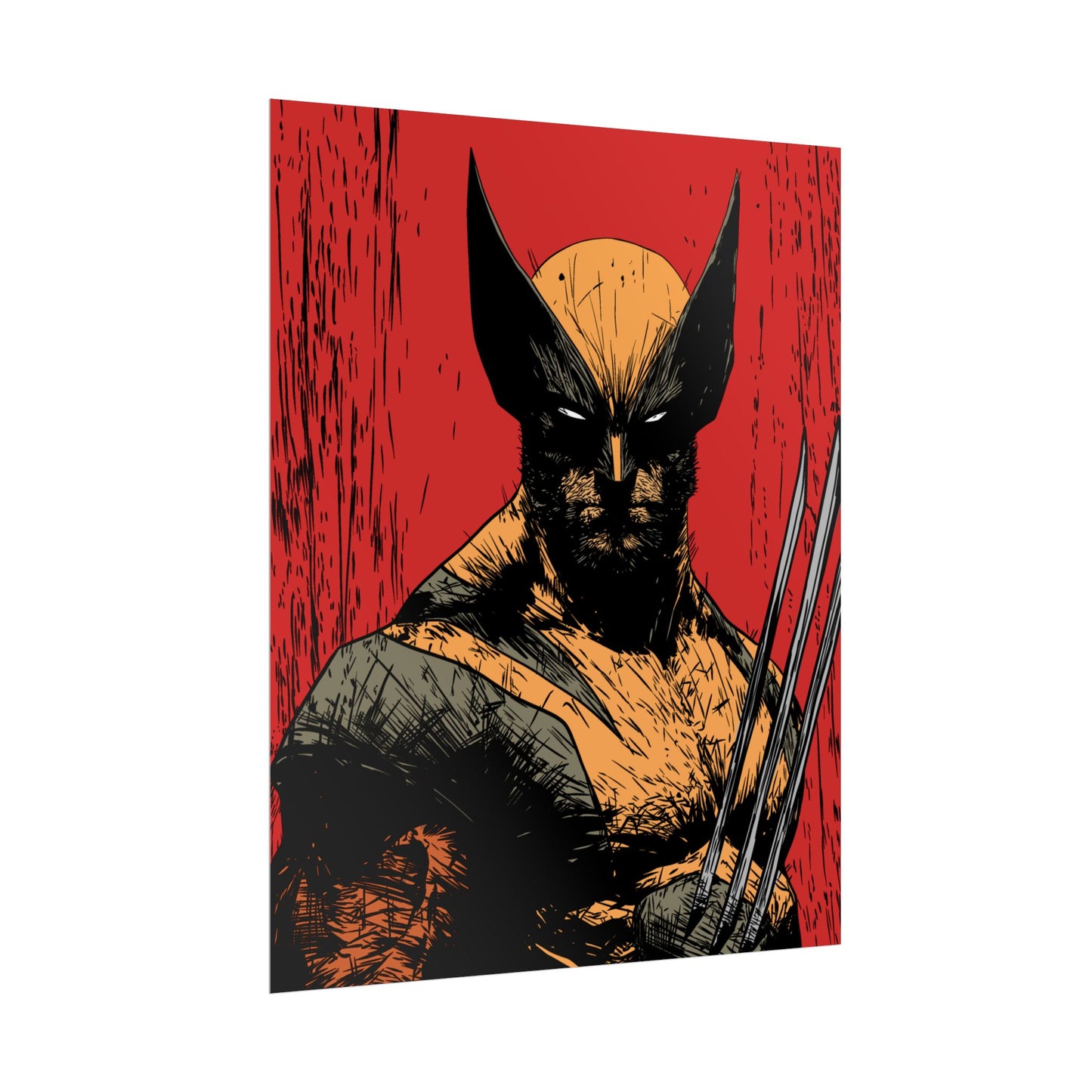 Wolverine Comic Art Poster