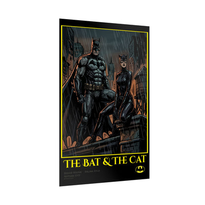 Batman & Catwoman Poster – "The Bat & The Cat" Rolled Art Print