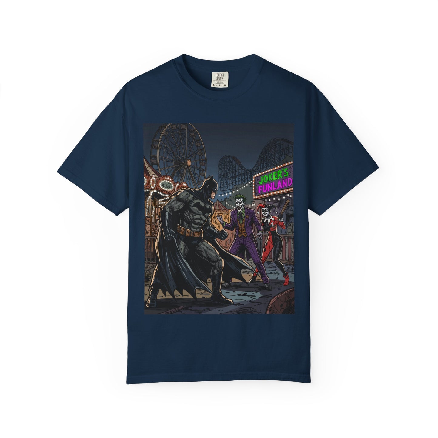 Batman vs Joker Graphic T-Shirt — Gotham Carnival Night Tee