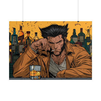 Wolverine Bar Scene Poster
