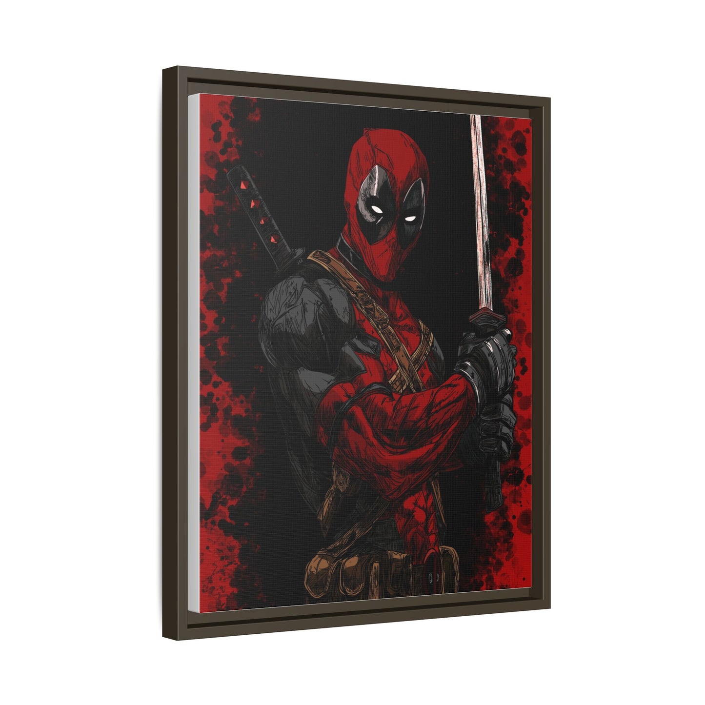 The Merc #2 - Framed Canvas Wall Art — Comic Antihero Sword Portrait