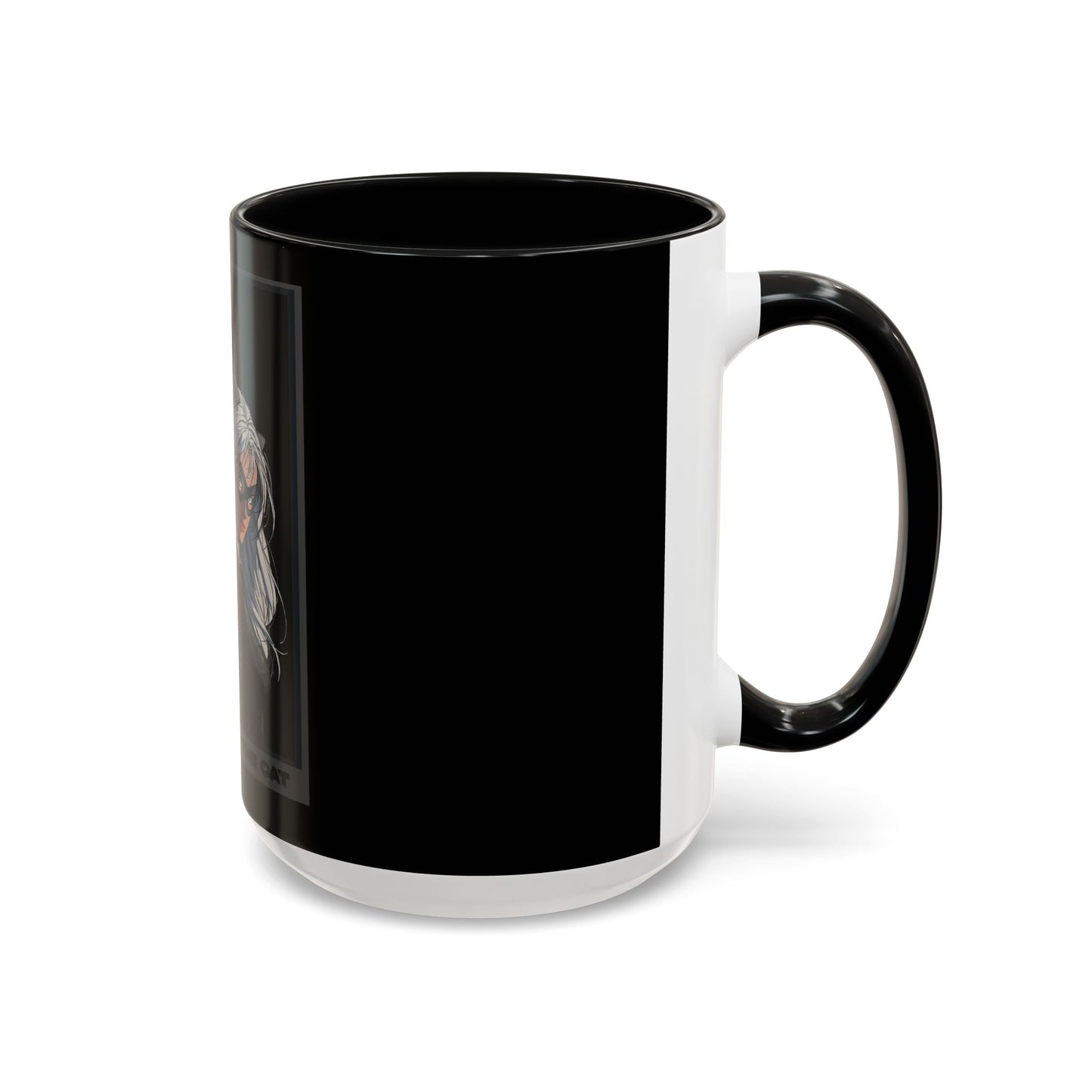 Spider & Cat Duo Accent Coffee Mug – Black 11/15oz