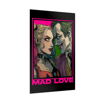 "Mad Love" Harley Quinn & Joker Comic Art Rolled Poster