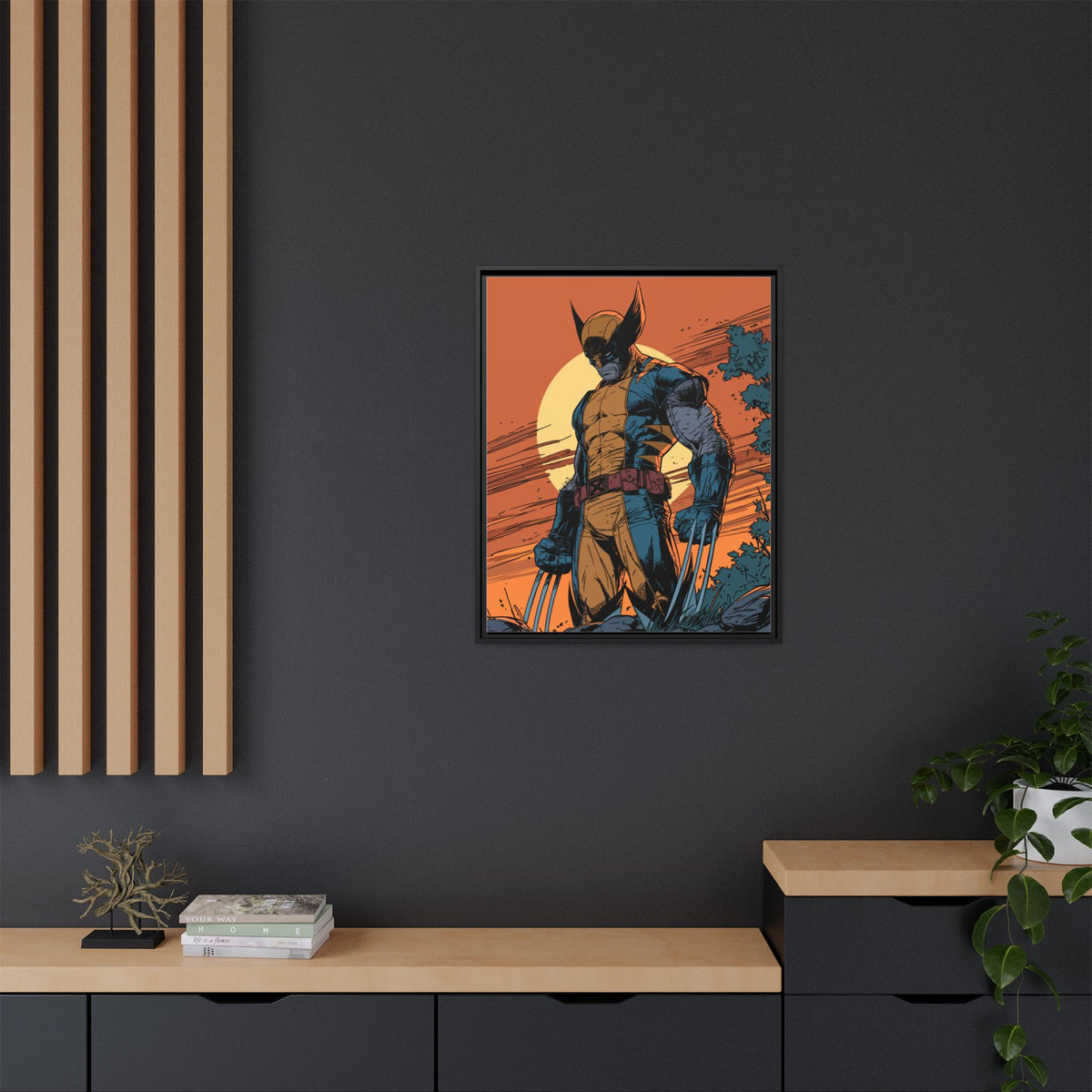 Wolverine Matte Framed Canvas Print