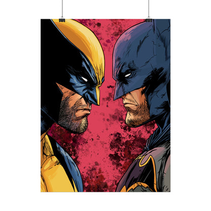 Batman vs Wolverine Rolled Poster