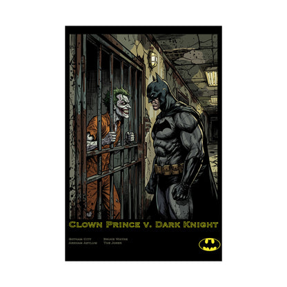 Batman vs Joker Poster – Clown Prince v. Dark Knight Rolled Art Print
