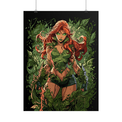 Poison Ivy Botanical Background Poster