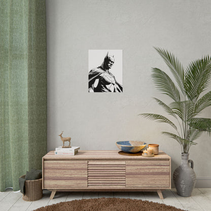 Batman Black & White Rolled Poster — Superhero Wall Art Print