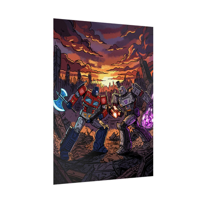 Optimus vs. Megatron - Poster